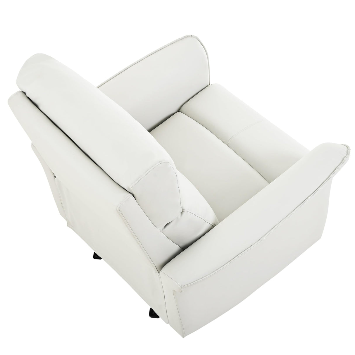 Manual Rocker Recliner Chair for Adults – Perfect for Small Spaces, PU Leather Nursery Glider, Ideal for Home Theater, Living Room, and Bedroom YJSPSSW