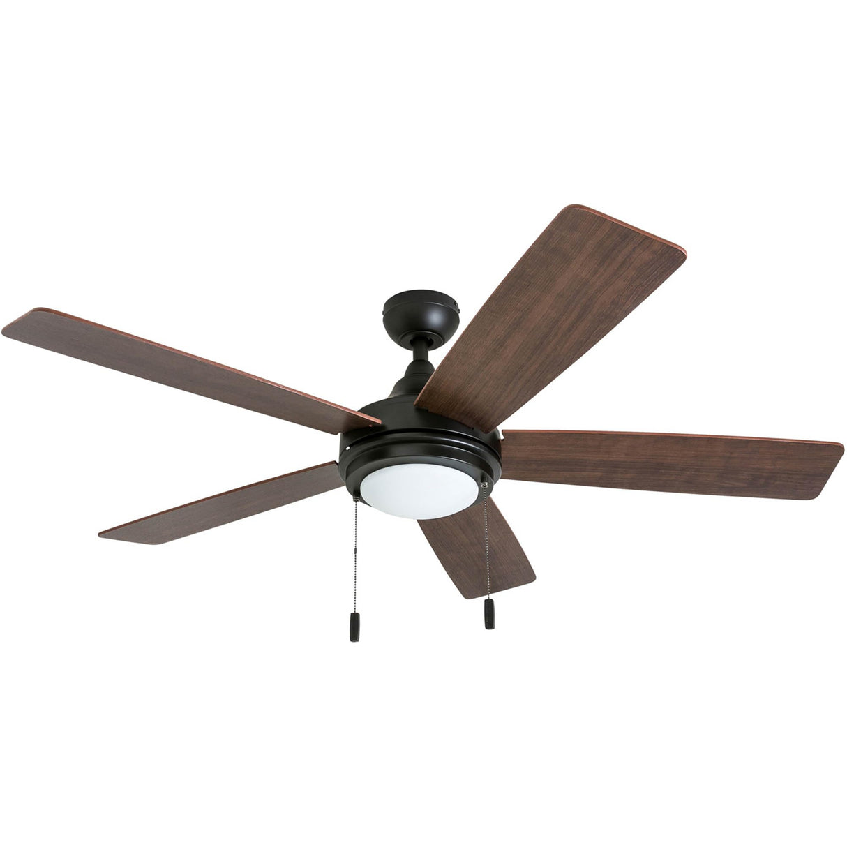 Honeywell Ceiling Fans Ventnor, 52 Inch Modern Farmhouse Indoor LED Ceiling Fan with Light, Pull Chain, Three Mounting Options, Dual Finish Blades, Reversible Motor - 50607-01 (Bronze) Honeywell