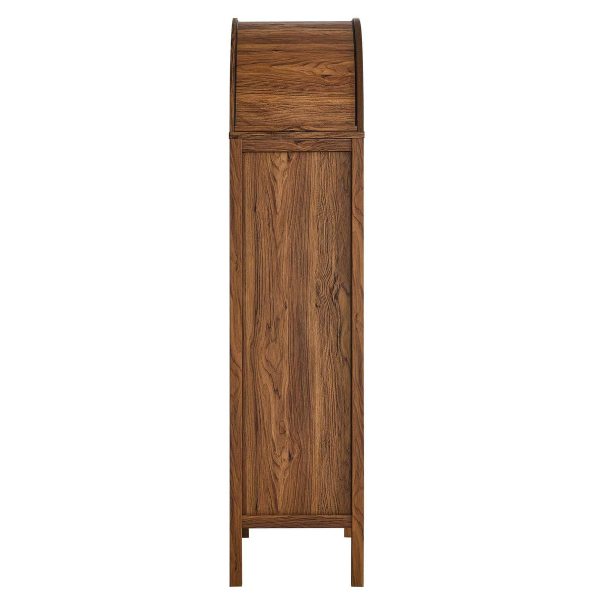 Modway Tessa Arched 71" Tall Storage Display Cabinet in Walnut Wood Grain Modway