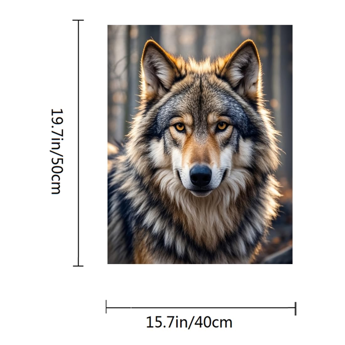 ACANDYL Wolf DIY Paint by Numbers Kit for Adults Beginner Paint by Number for Adults Canvas Painting by Number DIY Acrylic Oil Painting on Canvas Arts Craft Decoration 16x20 inch ACANDYL