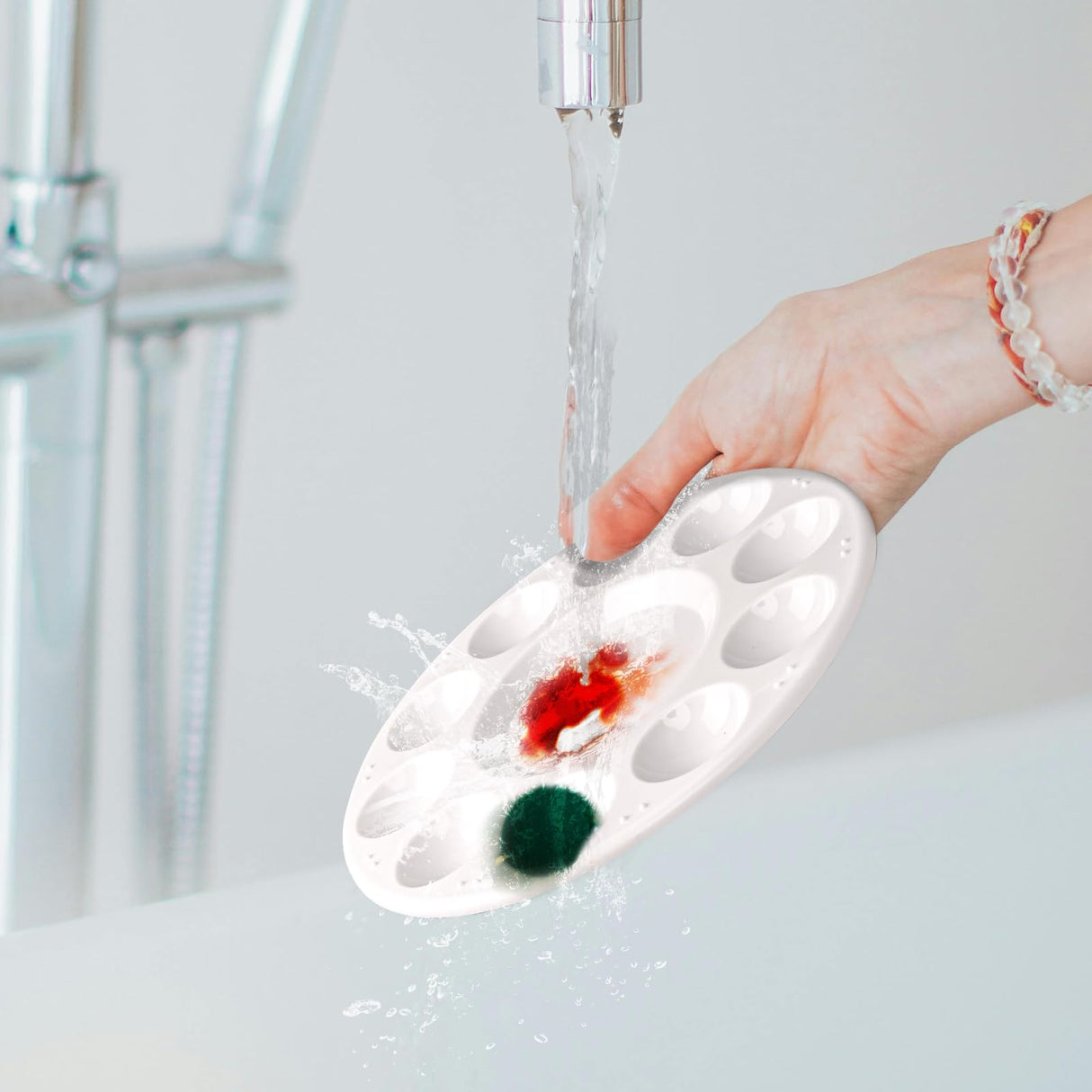 Zuiaso 20Pcs Paint Tray Palettes, Plastic Paint Pallets, Watercolor Palette Painting Tray for Painting Party, DIY Craft and Art Painting Zuiaso