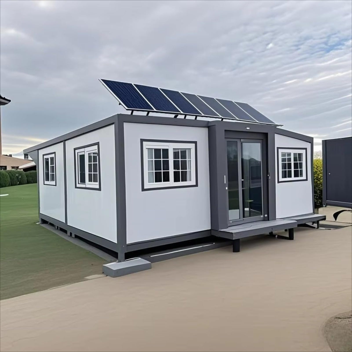 Tiny House to Live in for Adults, Prefab Tiny Home for Sale, Container House with 2 Bedrooms, Full Kitchen, and Bathroom, Portable Folding Home, Expandable Mobile Tiny Homes with Modern Layout Generic