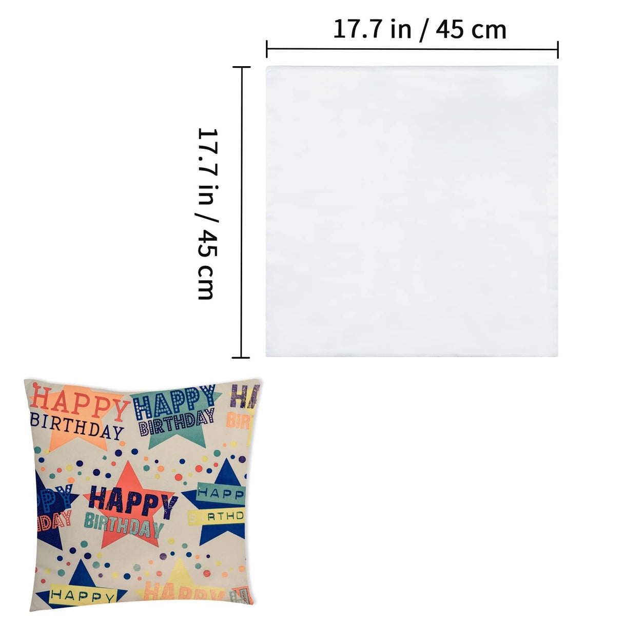 12 pcs Sublimation Blanks Pillow Cases 18"x 18" White Cushion Covers Pillow Covers Heat Transfer DIY Custom Picture Pillow Covers Glossy Satin OKBA