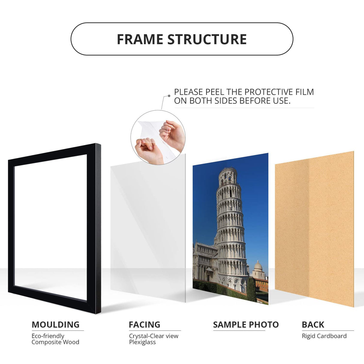 wallsthatspeak 19.25x26.75 Black Picture Frame for Puzzles Posters Photos or Artwork wallsthatspeak