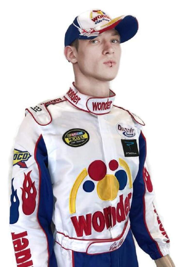 OEM Ricky Bobby Nascar Jumpsuit + Cap Full Costume Talladega Nights, Mix, X-Large OEM