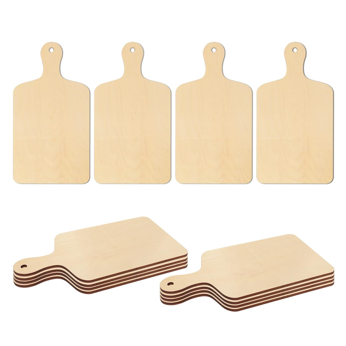 PYD Life 12 Pack Plywood Sublimation Cutting Board Blanks with Handle 11.8 x 6.3 Inch,Rectangle Wood Chopping Board for Sublimation DIY Craft Christmas Thanksgiving Home Kitchen Decor PYD Life