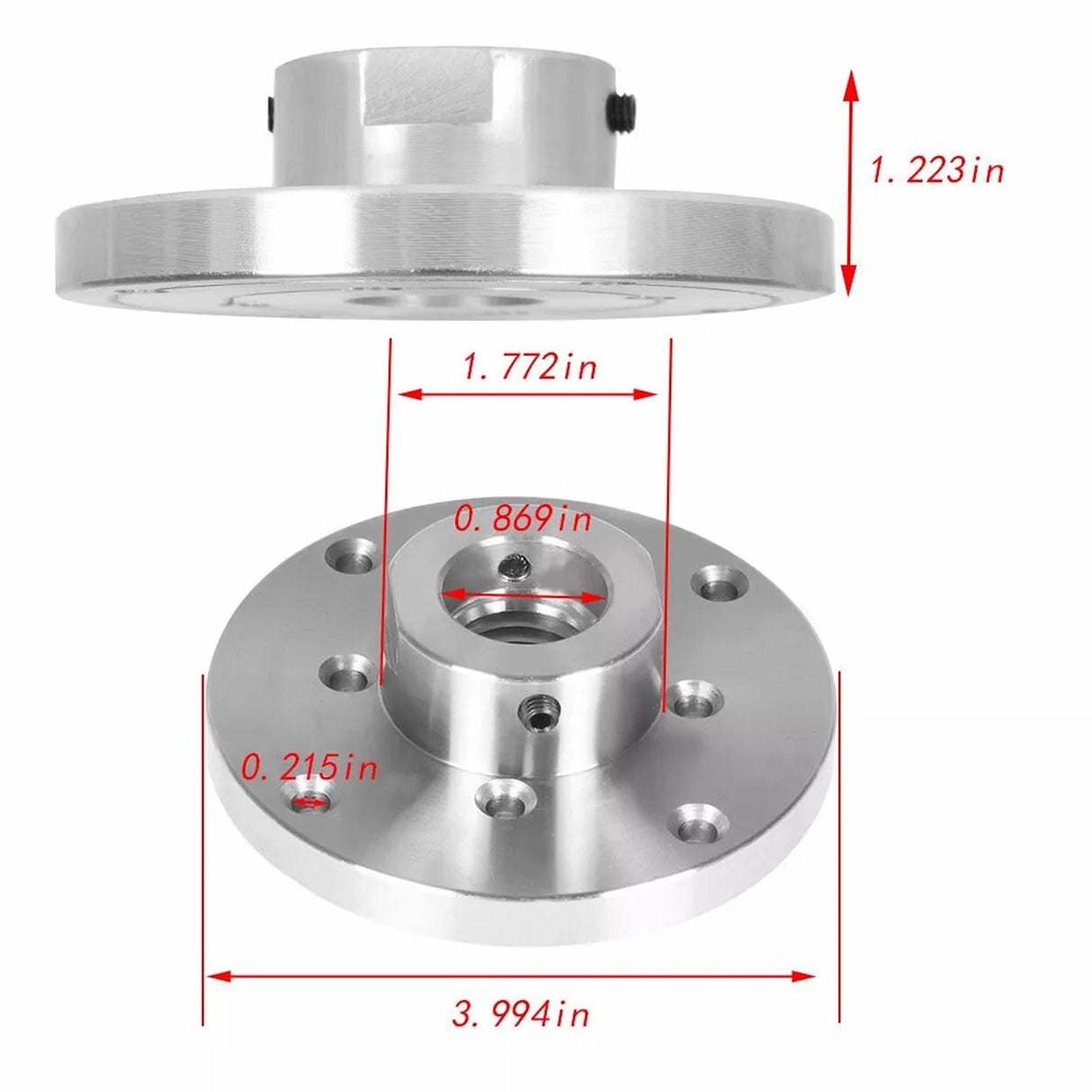 BestParts 4 Inch 1-1/4 Inch x 8TPI Threaded Steel FacePlate with Locking Set Screw,Fit for Wood Lathe Turning Reversing Lather BestParts