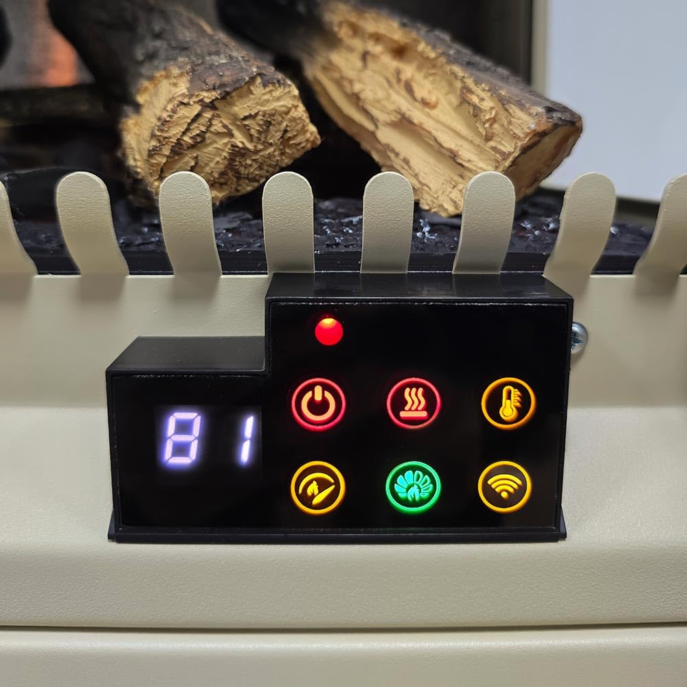 Modern Ember Harlowe Freestanding Electric Fireplace Stove Heater in Cream with Multi-Color Ember Bed | Smart Technology | Alexa/WiFi Enabled | 1500W | Indoor Portable Heater | Safety Shutoff Modern Ember