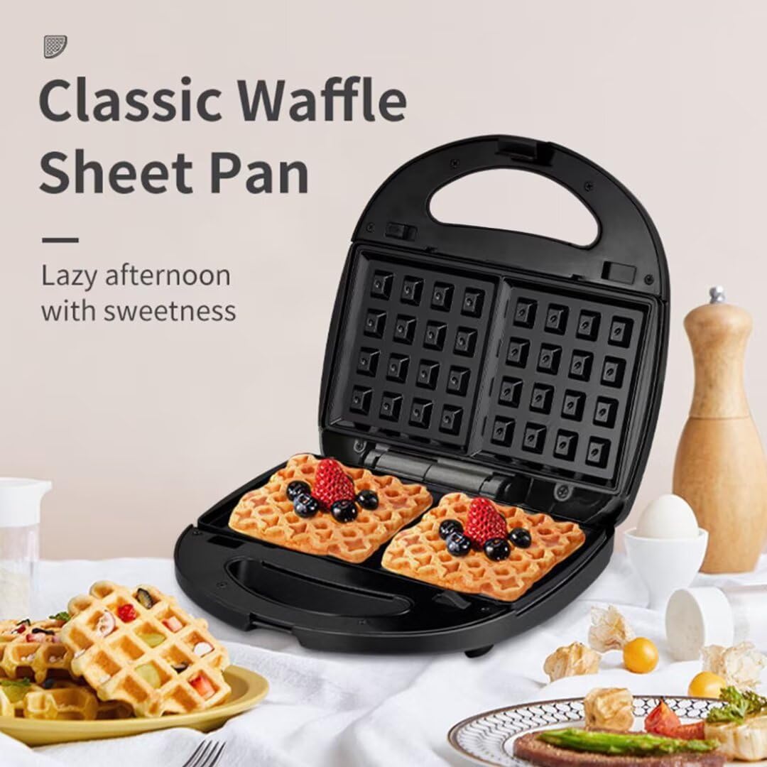 Waffle Maker,Donut,Hot Dog Machine Set,3-in-1 Multifunctional Breakfast Maker Machine with Iron Removable Plate Mold for Home,Kitchen,Cake,Paninis,Nut,Steaks,Grill,Lunch,Snacks or Dessert JACKGOLD