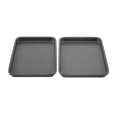 GoodCook Everyday Set of 2 Nonstick Steel 9" x 6.2" Toaster Oven Mini Baking Sheets, Gray