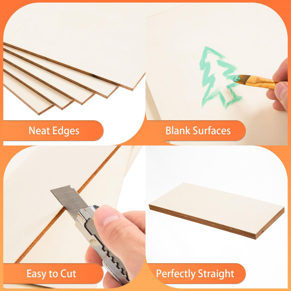 12 Pack Basswood Plywood Sheets 6x12x1/8 Inch-3 mm Thick Unfinished Plywood Sheets Thin Basswood Sheets Boards Craft Wood Sheets for DIY Crafts, Laser Projects, Painting, Wood Burning,Model Making AWIZOM