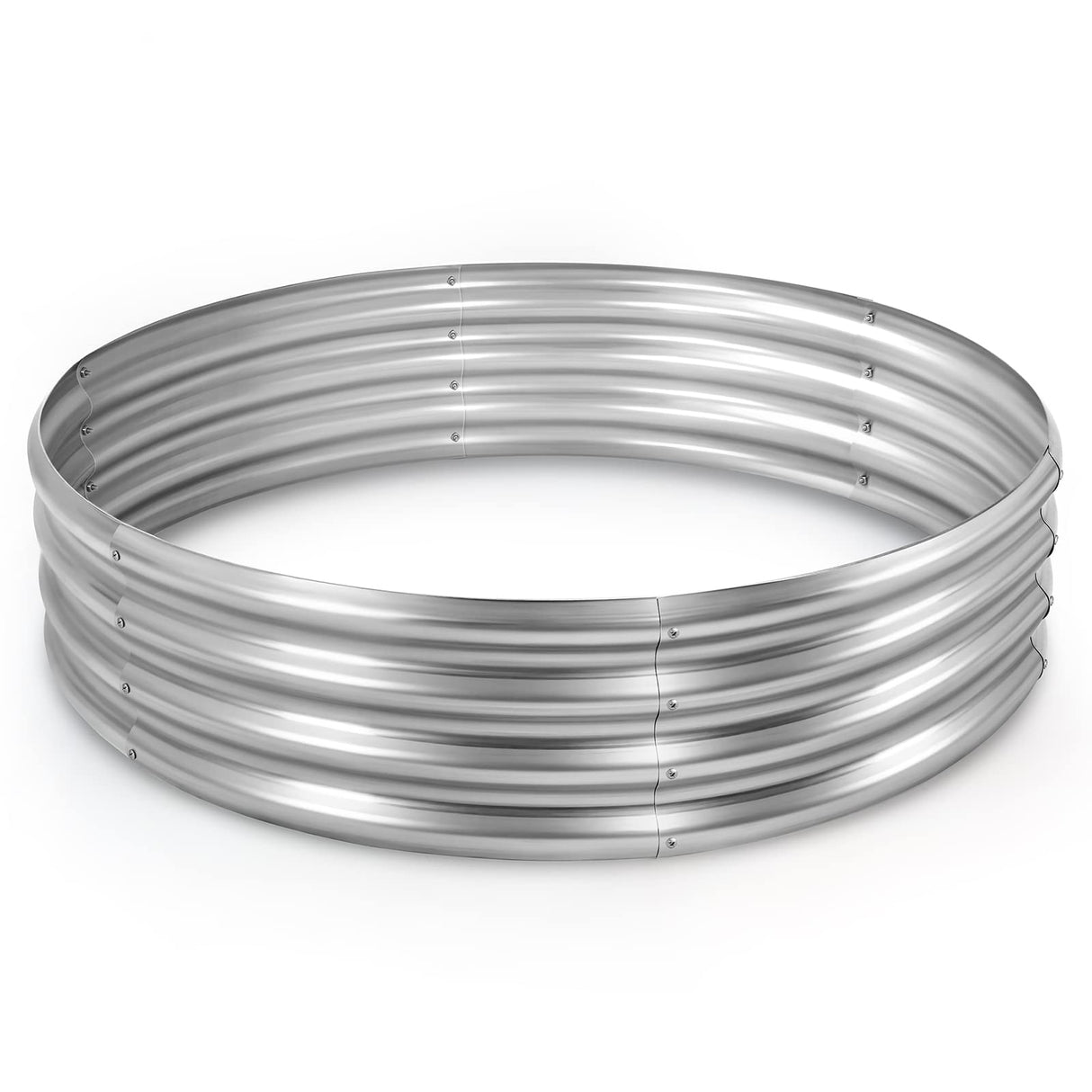 Land Guard Galvanized Raised Garden Bed Kit, Galvanized Planter Raised Garden Boxes Outdoor, Round Large Metal Raised Garden Beds for Vegetables …… Land Guard