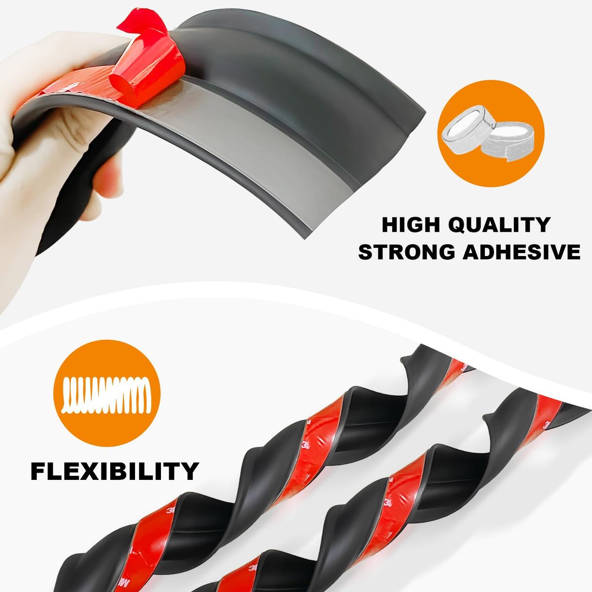 Universal Garage Door Threshold Seals Bottom Rubber Replacement, weatherproofing Garage Door Weather Stripping with Nails (20ft) Manguo Q