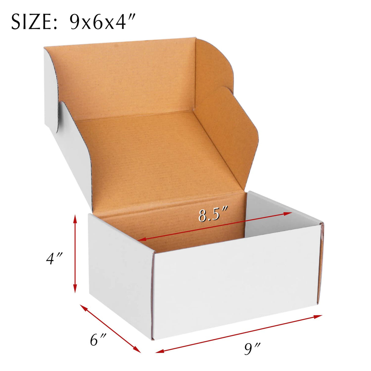 6x4x3 White Cardboard Boxes 30 Pack, Small Shipping Boxes for Small Business Mailing Boxes, Corrugated Packaging Boxes werfami