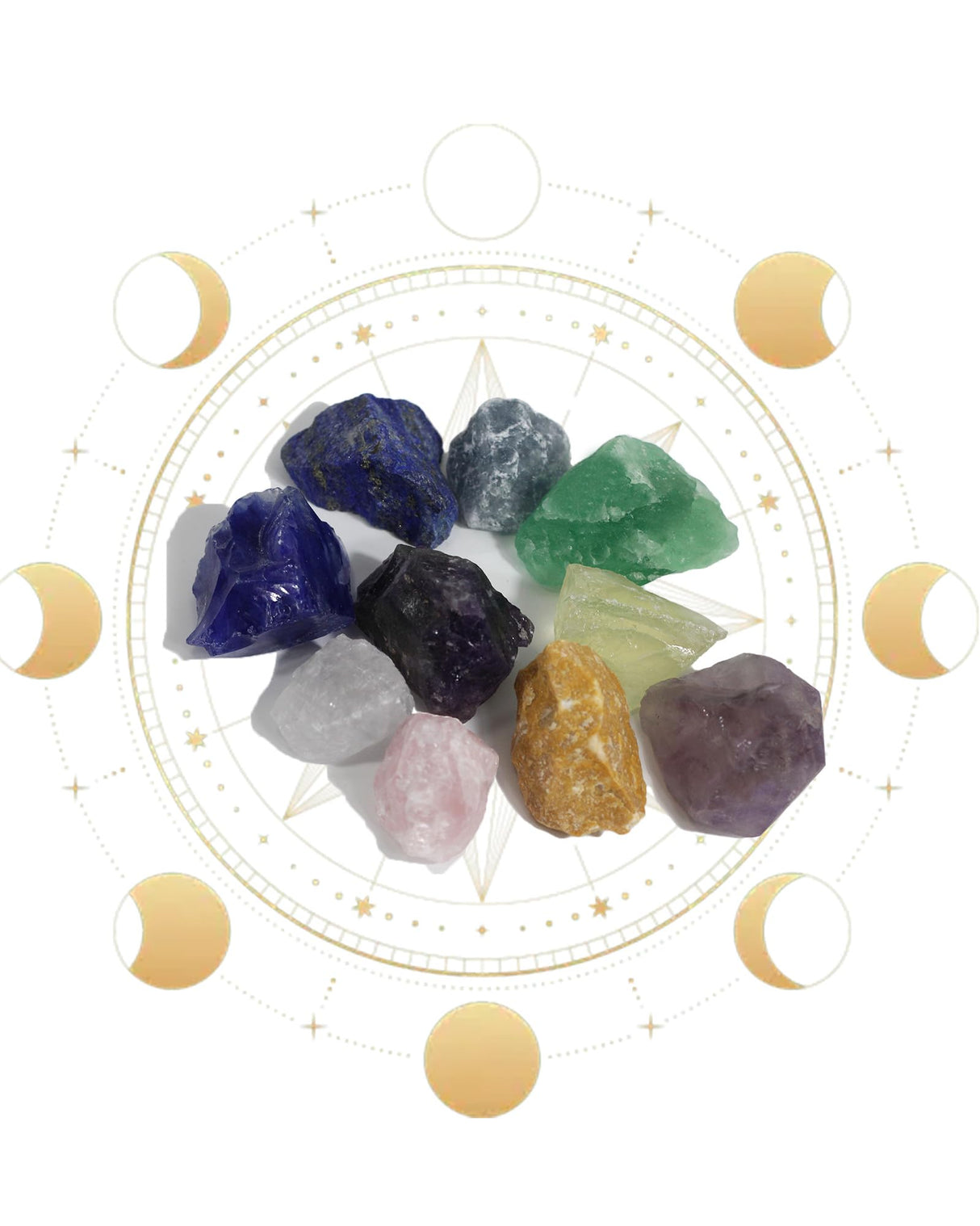 2 Pcs CRYSPAA Yellow Aventurine Raw 1.7"-2.1"Crystal and Healing Stones, Selenite Crystals Bulk Rocks for Crafts, Gemstone Lapidary, Crystal Kit, Witch Decor,Chakra, for Women and Festival Day CRYSPAA
