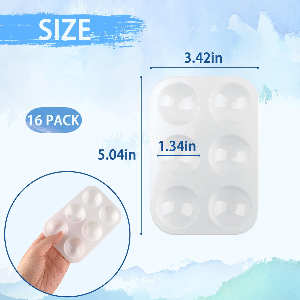 16PCS White Plastic Paint Trays - Essential for Painting Parties, DIY Crafts, and Art Painting LNAUJS