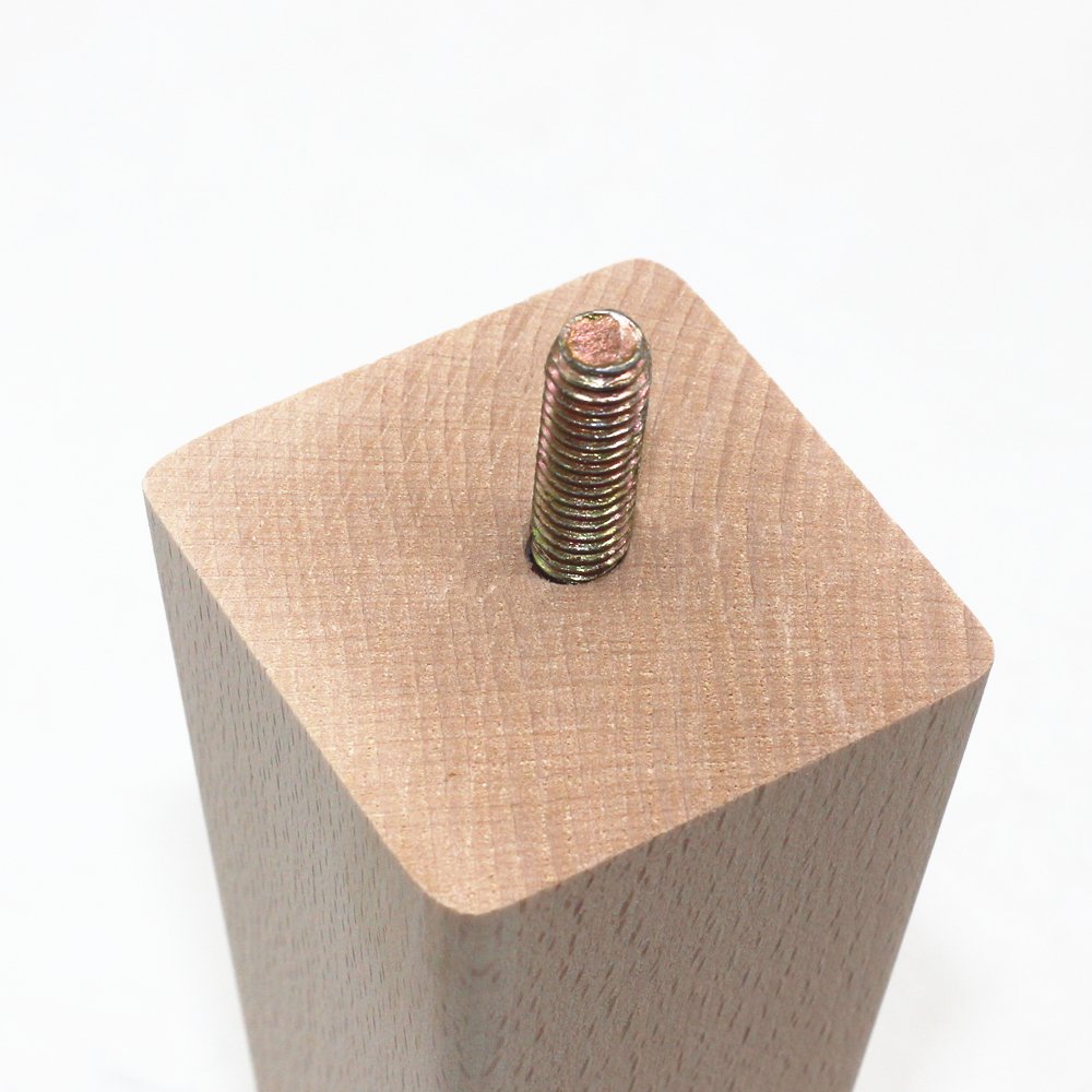 WEICHUAN Tapered Solid Beech Wood Replacement Sofa Couch Chair Ottoman Loveseat Coffee Table Cabinet Wood Furniture Feet Furniture Wood Legs(5.5" Set of 4) WEICHUAN