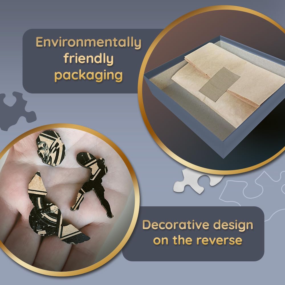 Trefl Marvel Wood Craft 160 Piece Jigsaw Puzzle Fearless Captain America Irregular Shapes, 10 Special Puzzles, Modern Premium Puzzle, for Adults and Children from 12 Years Old Trefl