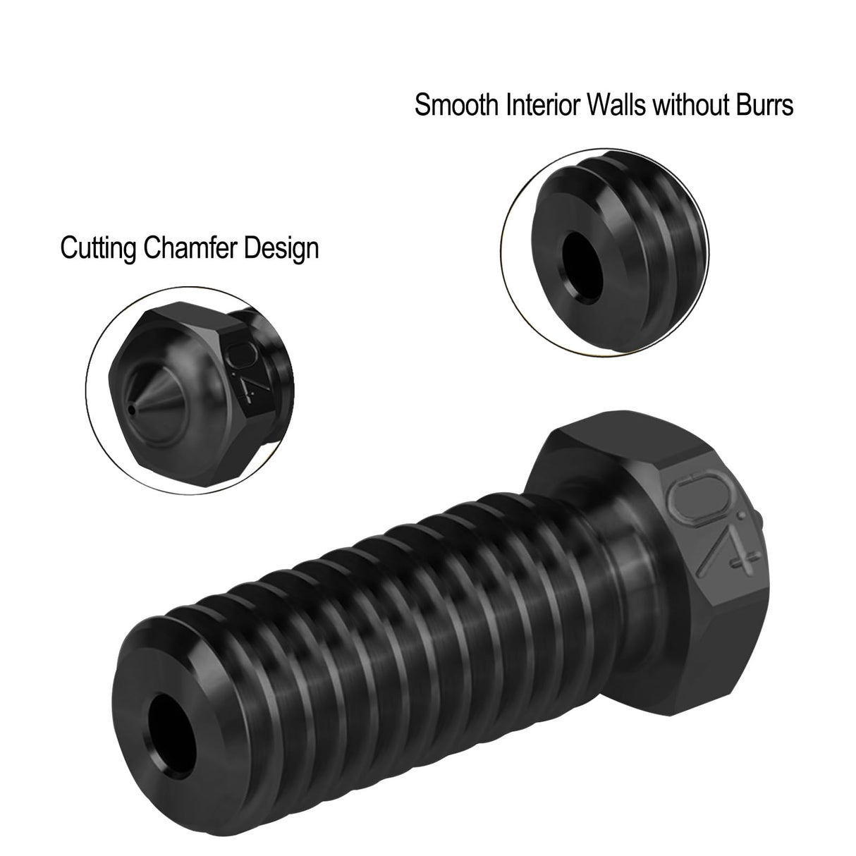 TMYPN 10PCS Volcano Hardened Steel Nozzle Kit for QIDI X-Max 3 / Q1 Pro/X-Plus 3 / X-Smart 3 3D Printer (0.4mm Nozzles*10, Cleaning Needles*5,Curved Tweezer*1) TMYPN