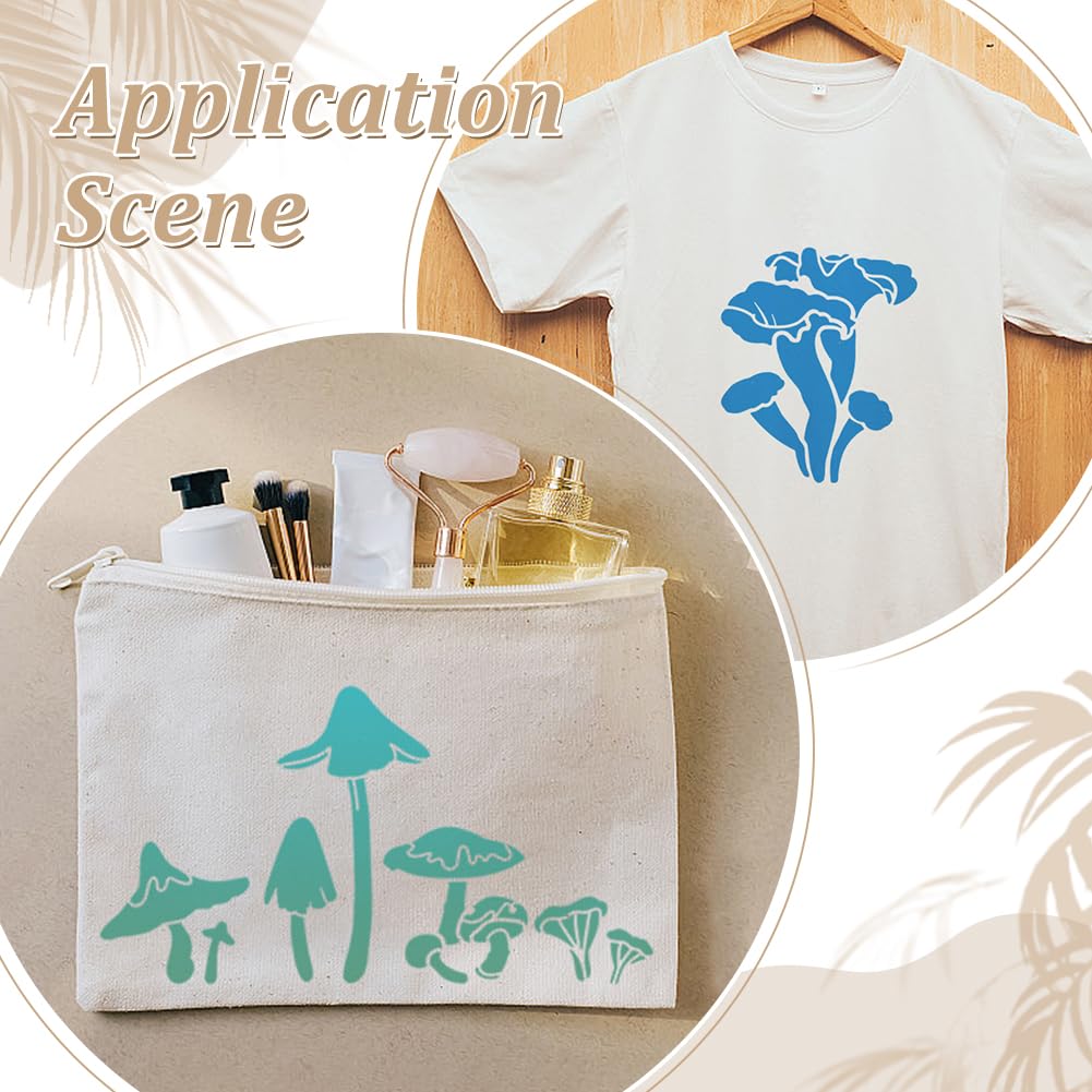 WEBEEDY DIY Screen Printing Kit Mushroom Theme Screenprinting Kit Includes Wood Silk Screen Printing Frame,Mushroom Stencils and Tools Screen Printing Starter Kit with Instruction for Adults,21 PCS WEBEEDY