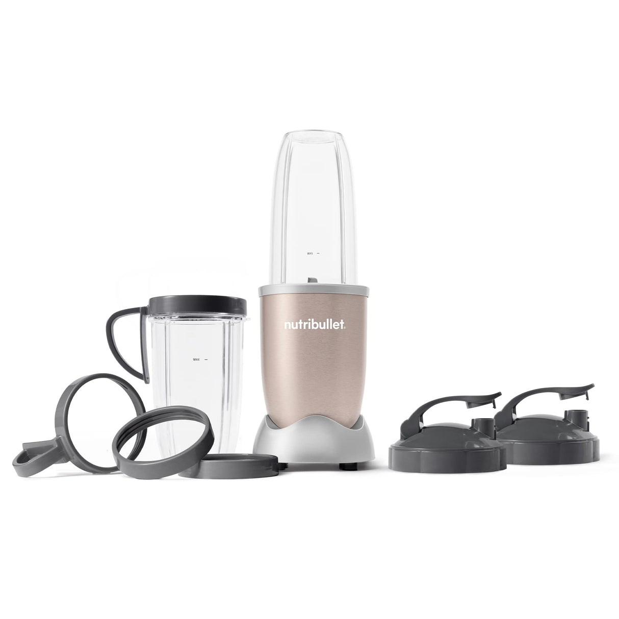 nutribullet Pro 900 Watt Personal Blender - 13-Piece High-Speed Blender/Mixer System, Champagne NutriBullet