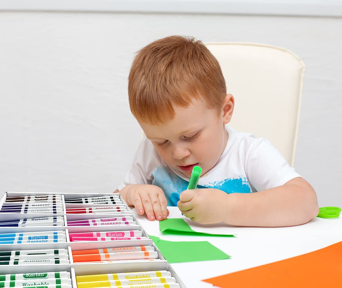 Rarlan Washable Markers Bulk, Markers for Kids, Bulk pack, 12 Colors, 240 Count Rarlan