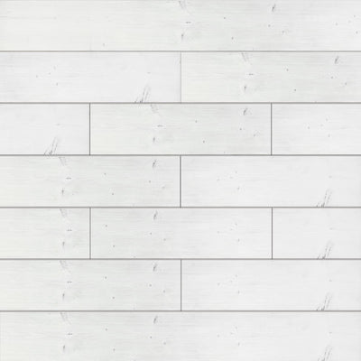 Brosisincorp Wood Panels for Wall Shiplap Planks Real Wood Boards Paneling, DIY Easy to Install Peel and Stick, Rustic Farmhouse Accent Wall - Wash White (5" Wide - 10 Pieces, 12.4 Sq. Ft)