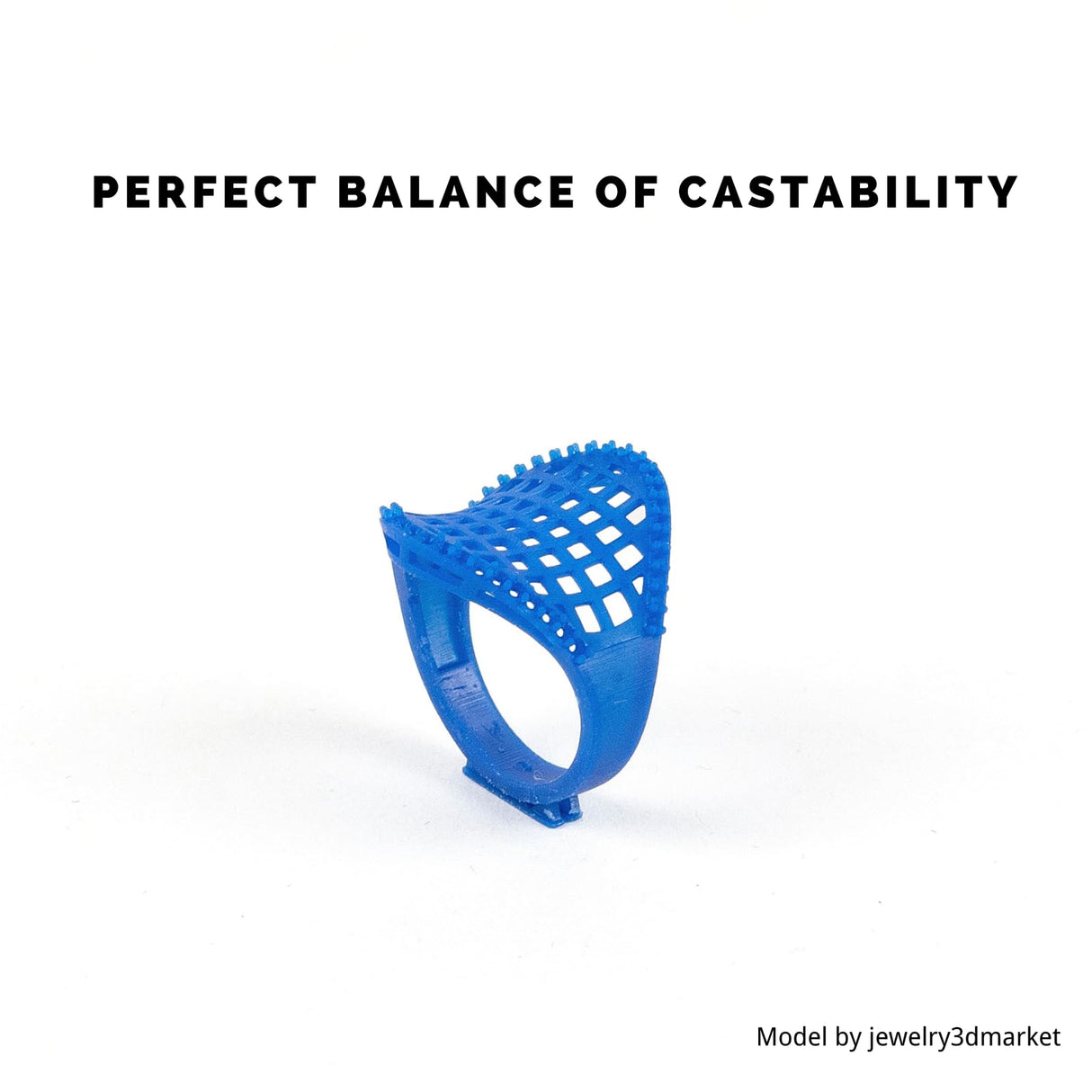 Siraya Tech Cast 3D Printer Resin Best Balance of Easy Burning and Printing Smooth Surface High Resolution Castable 405nm UV-Curing Resin for Jewelry and Metal Parts (Royal Blue, 1kg) Siraya Tech