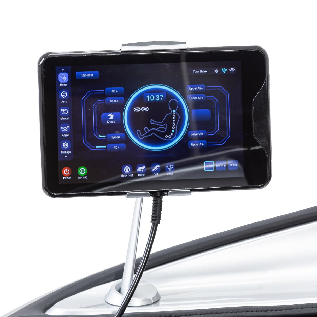 A860 Full Body 4D Massage Chair-Health Detection,Dual-Core System, 125°-166° i-Open Flexible Rail,Top Grain Genuine Cowhide,Customizable Programs,APP Control, AI Voice Control, 20+5 Modes(Deep Black) Alfine