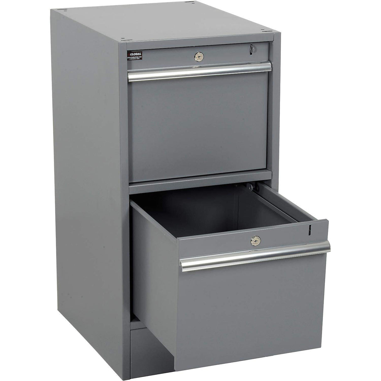 Global Industrial 60" W x 30" D Workbench, 1-3/4" Laminate Square Edge Top, 2 Drawer/Cabinet Global Industrial