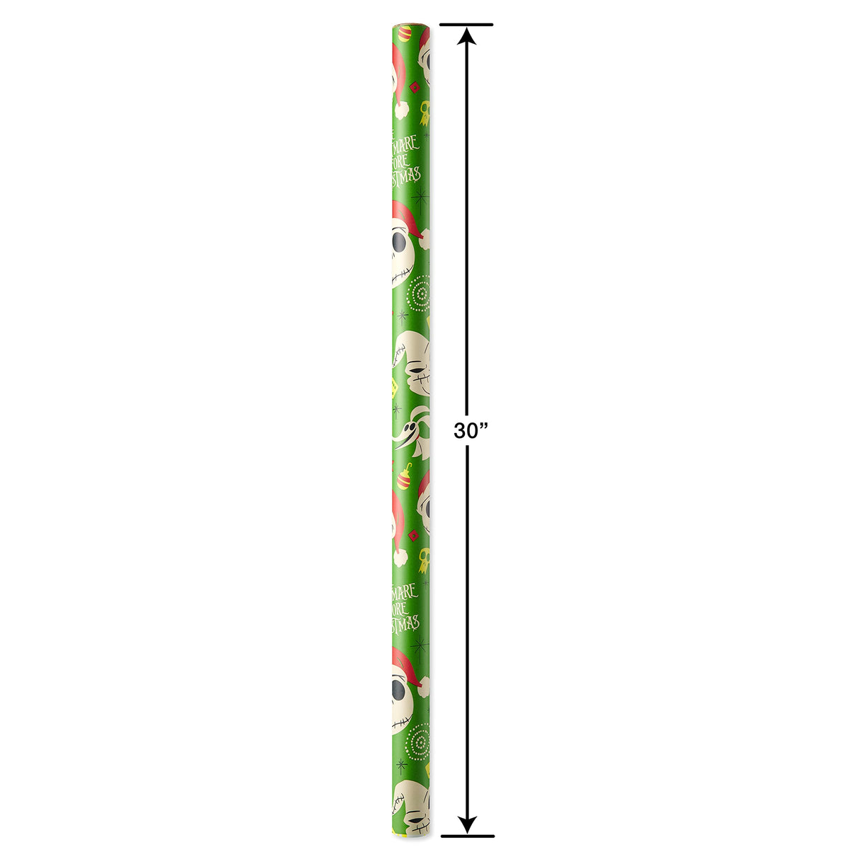 American Greetings 105 sq. ft. The Nightmare Before Christmas Christmas Wrapping Paper Bundle with Cut Lines, Jack Skellington and Zero (3 Rolls 30in. x 14 ft.) American Greetings