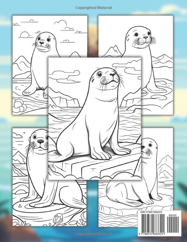 Sea lion Coloring Book For Kids: +40 Fun And Easy Drawings Of Cute Sea lion To Color For Kids, Boys And Girls Who love underwater marine life, Stressrelief Relaxing Majosta