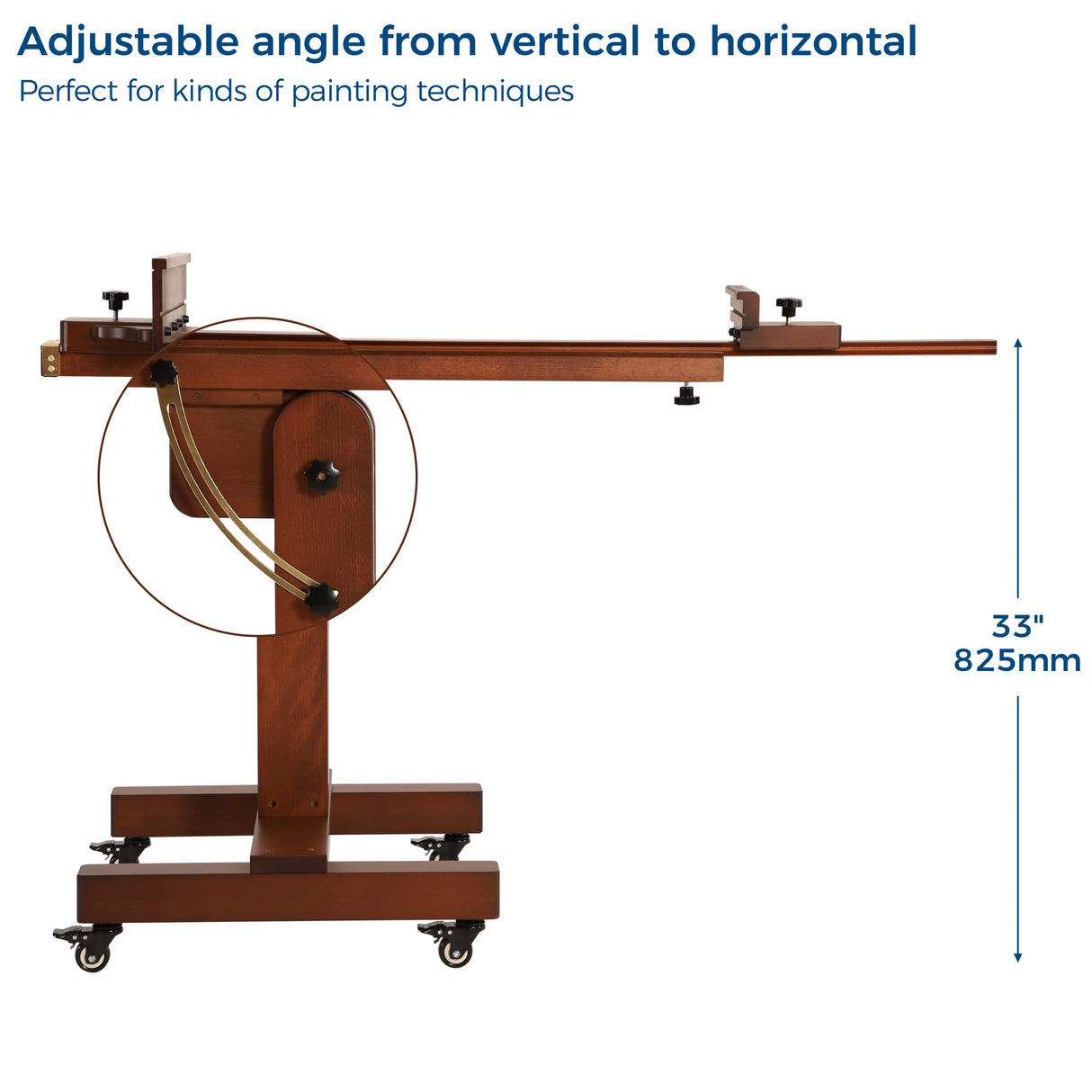 VISWIN Extra-Large Studio Easel, Hold Canvas to 71", Tilts Flat, Adjustable Movable Solid Beech Wood Heavy Duty Easel Stand, Art Easel for Painting Adult, Artist, Large Easel for Painting Canvas, TV VISWIN