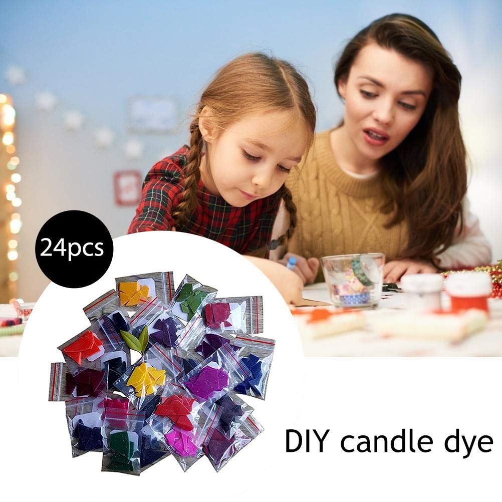 Candle Dye, Soy Candle Wax Dye Chips for Candle Making,Vivid Candle Colour Dye Soy Wax,Candle Dye for Candle Making, Wax Colour Dye for Candle, Soy Wax Dyes, (24 Colors) Generic
