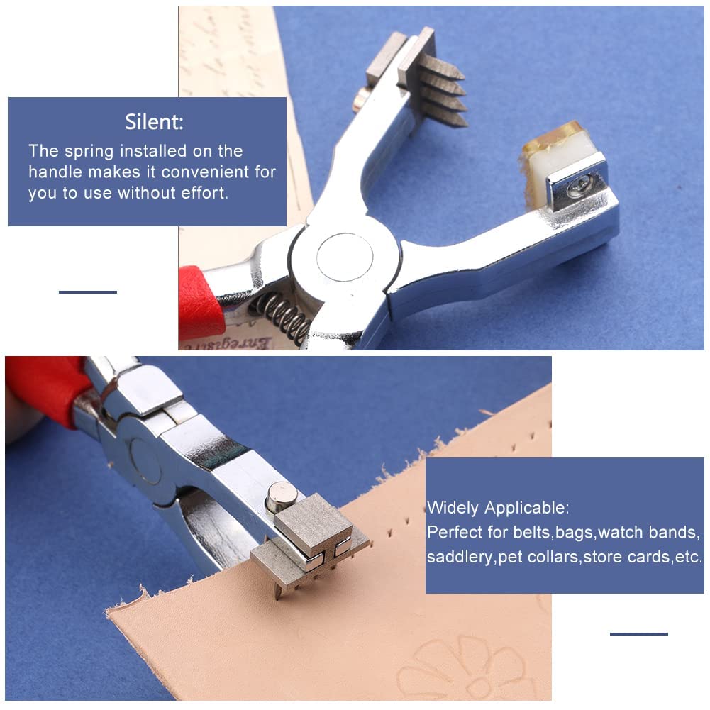 424 Pcs Leather Working Tools Leather Tools and Supplies with Instructions, Sewing Kit, Tool Holder, Wooden Storage Box, Stamping Set JUPEAN