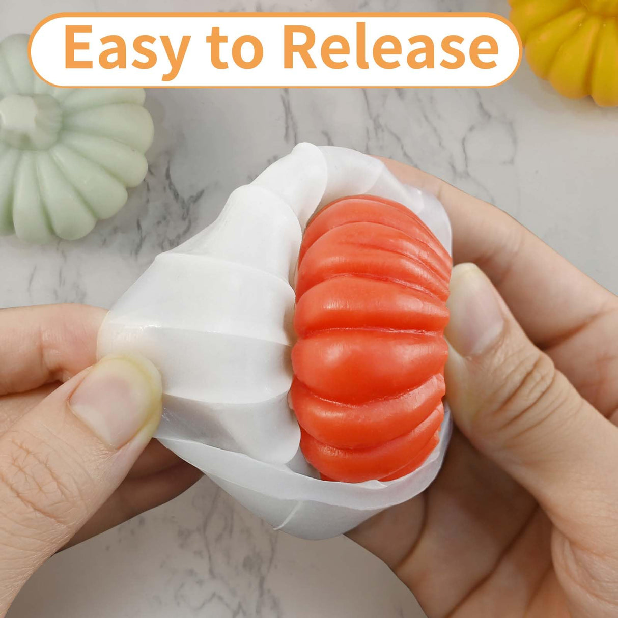 ZQYSING 2 Pcs Pumpkin Candle Molds for Candle Making, Set of Large + Small Halloween Silicone Molds for Candles Wax Soap Gypsum Epoxy Resin Fall Thanksgiving Home Decor Handmade Gift ZQYSING