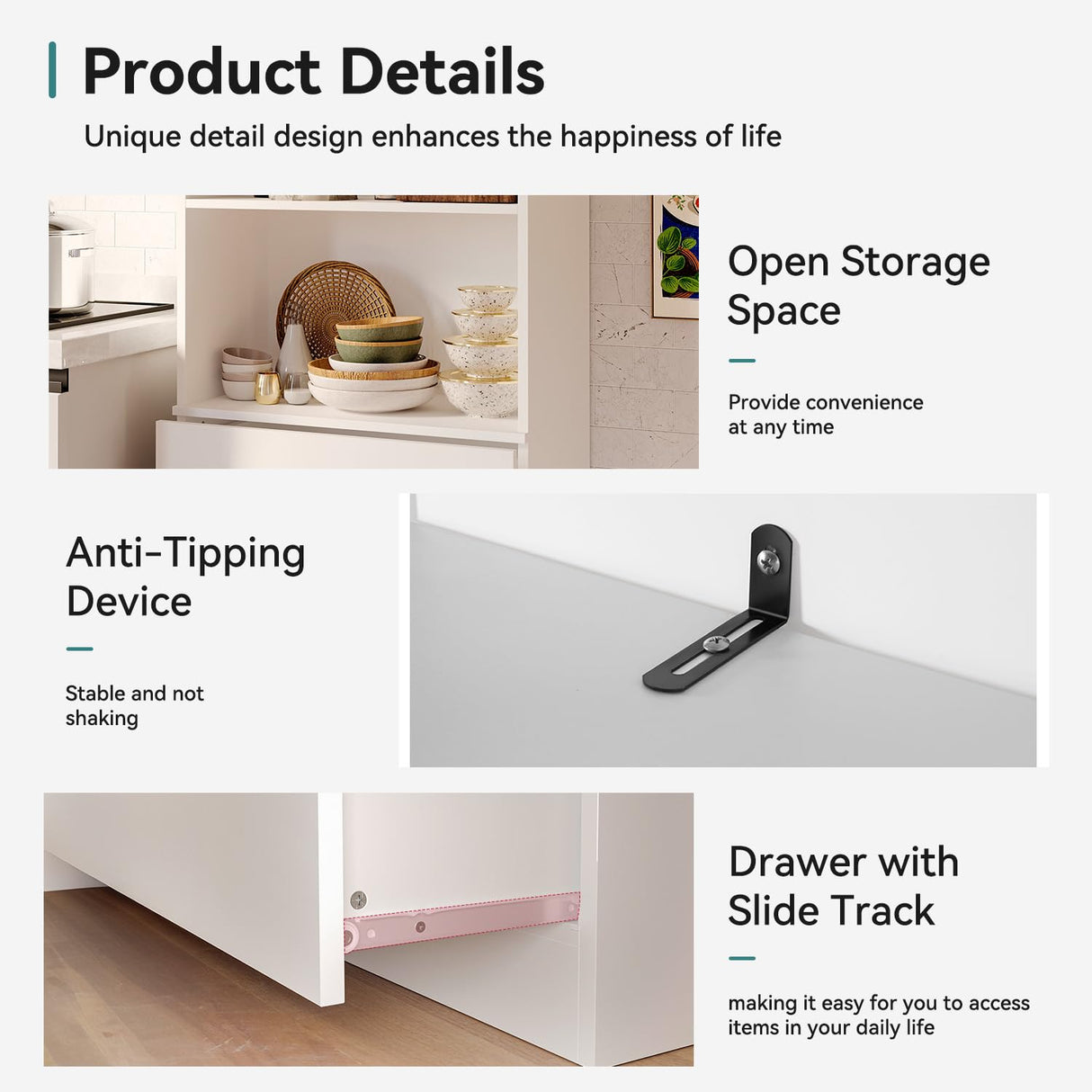 oneinmil 70" H 6-Tier Bookshelf with 3 Drawers, White Bookcase with 3-Tier Open Shelves, Tall Book Shelf with Storage Space, Wooden Storage Cabinet for Living Room, Bedroom, Office (White, 6-Tier) oneinmil