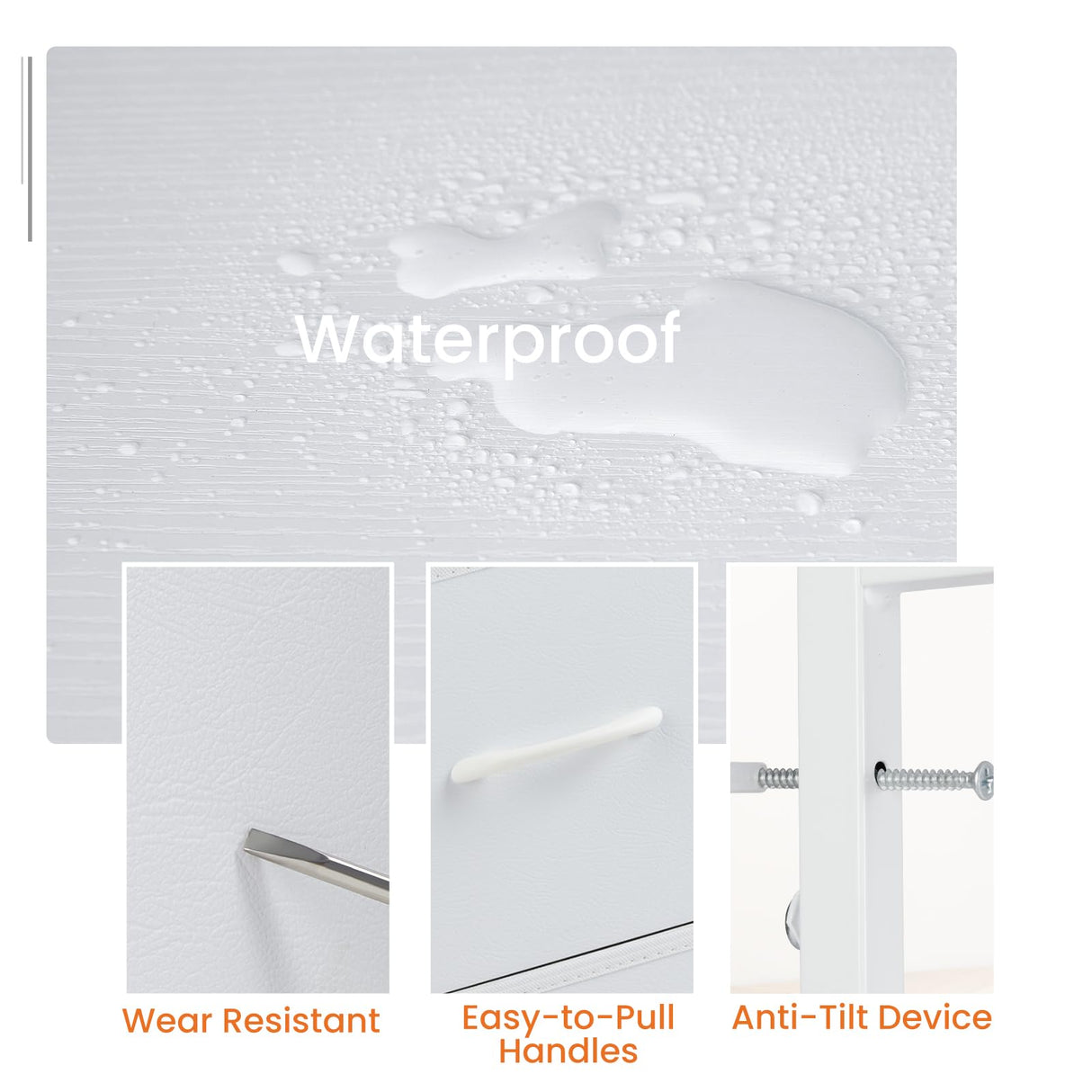 Sweetcrispy Nightstand Set of 2 with 2 Storage Drawers, 20" Height Small Bed Side Furniture End Table, Wooden Top Fabric Cabinet Kids Mini Dresser for Bedroom, Closet, Entryway, College Dorm Sweetcrispy