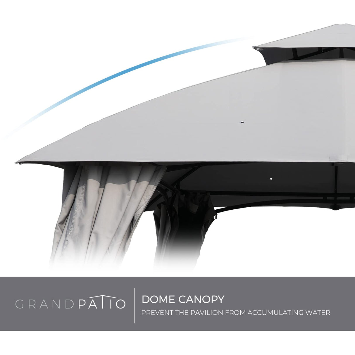 Grand Patio 13'x20' Gazebo for Patio Double Vent Canopy Anti-UV Shelter with Privacy Curtains and Netting for Deck Backyard Garden Lawns Grand patio