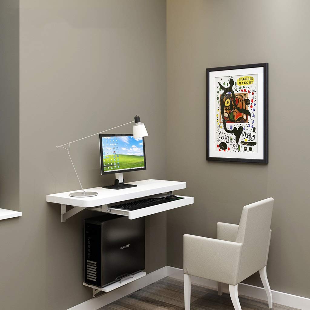 WZHONG Versatile Wall-Mounted Floating Desk – Elegant Space-Saving Solution for Home and Office WZHONG