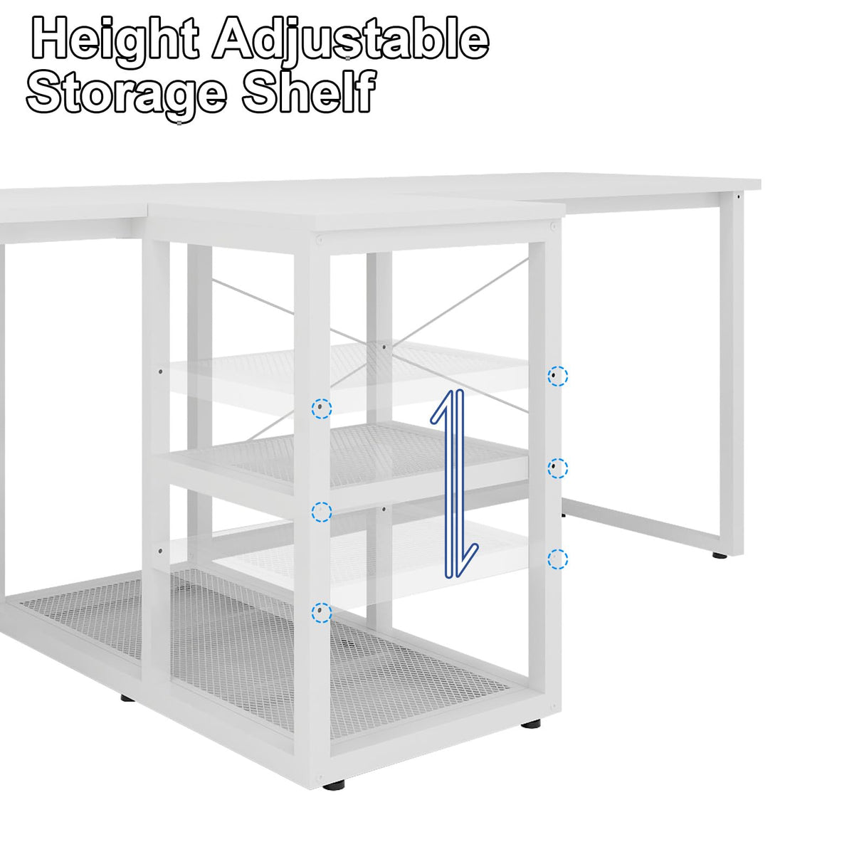 Natwind Two Person Desk with Storage Shelves, 92.5" Double Computer Desk with PC case Stand for Home Office, Home Craft Table Workstation, Heat Press Table, Long Gaming Desk,White Natwind