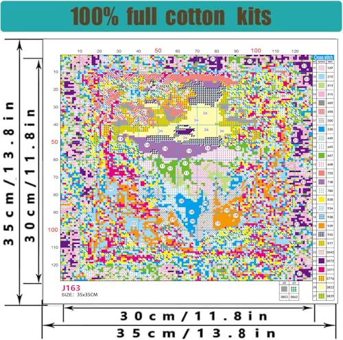 Forest Landscape Stamped Cross Stitch Kits - Sunrise Needlepoint Counted Cross Stitch Kits for Beginners Adults Patterns Dimensions Needlecrafts Embroidery Kits Arts and Crafts