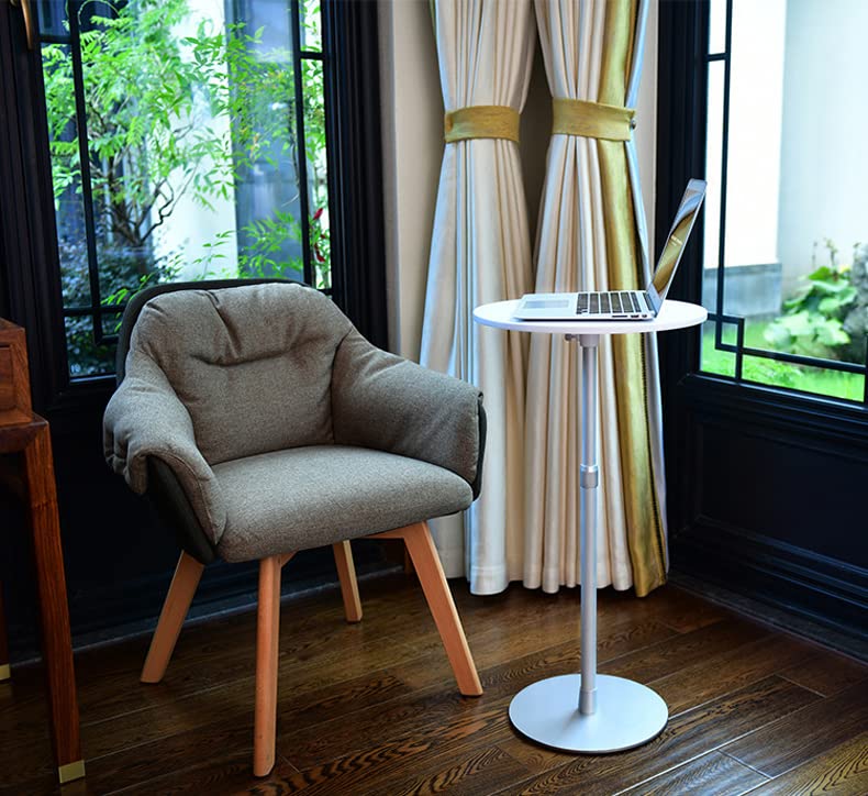 ERFEI Bar Table 15.75inch Small Round Top Adjustable Height 22.64-33.46in Multifunctional Side Table for Pub Bar Dining Bistro Cafe ERFEI