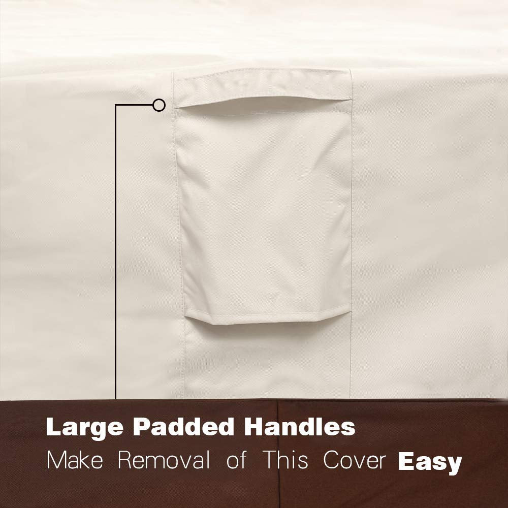 Vailge Patio Chair Covers, Lounge Deep Seat Cover, Heavy Duty and Waterproof Outdoor Lawn Patio Furniture Covers (2 Pack - Large, Beige & Brown) Vailge