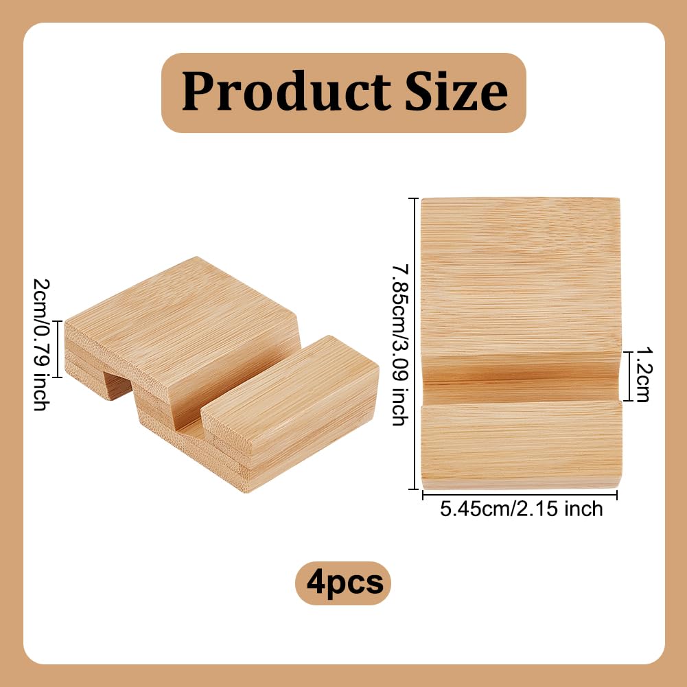 OLYCRAFT 4Pcs Embroidery Hoop Wooden Base Embroider Hoop Base 2.1x3.1 Inch Embroidery Hoop Easels Rectangle Embroidery Display Stand Cross Stitch Hoop Accessories Decor OLYCRAFT