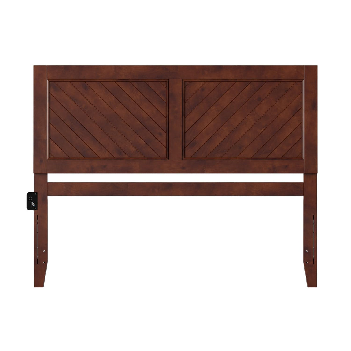 AFI, Canyon Queen Wood Headboard with Attachable Charger, Walnut AFI