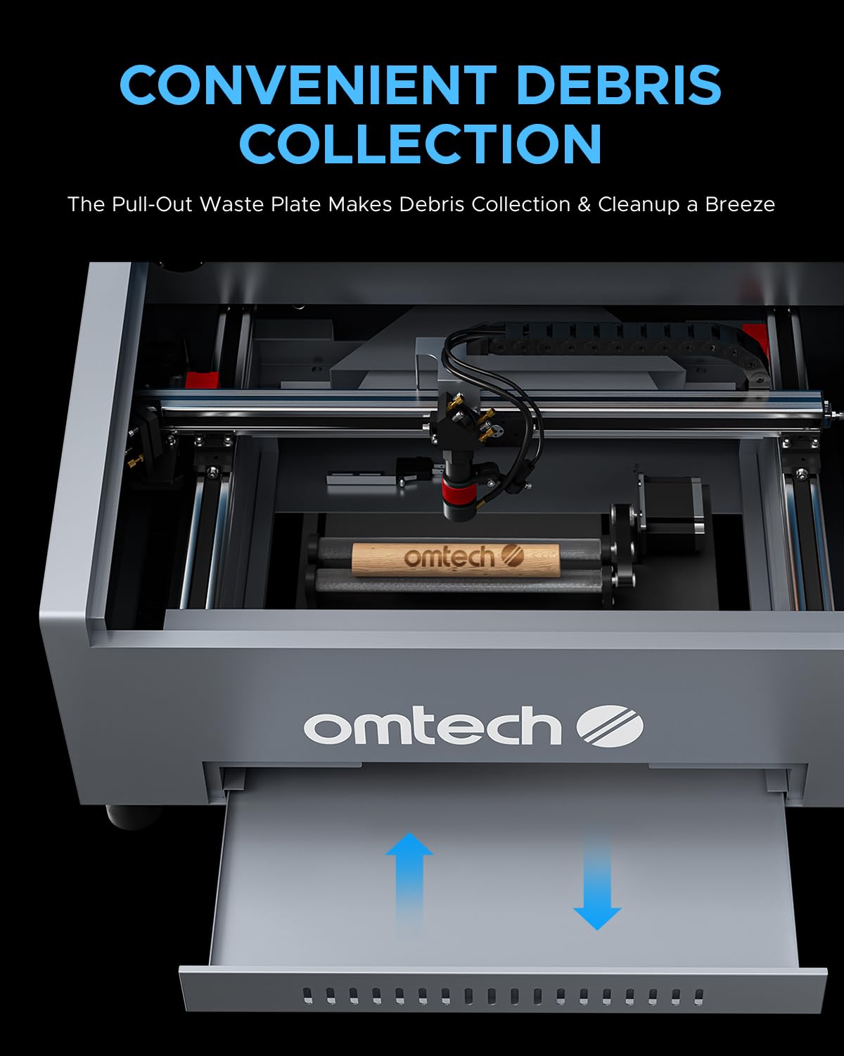 OMTech K40+ 40W CO2 Laser Engraver, 12"x8" Desktop Laser Cutter & Engraving Machine for Home Use, LightBurn Compatible LightBurn & LaserGRBL Compatible Laser Head Air Assist Water Pump OMTech