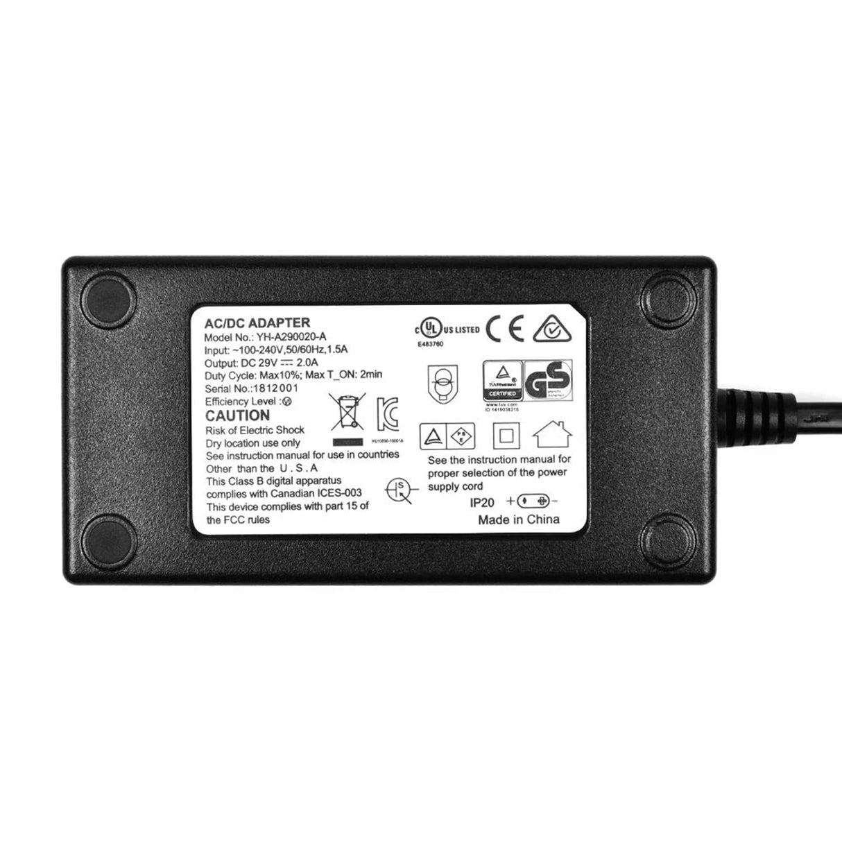 Universal Lift Chair or Power Recliner AC/DC Switching Power Supply Transformer Compatible with Recliners 29V 2A Adapter for Lift Chair or Recliner(US Plug & Motor Cable Included) CUGLB