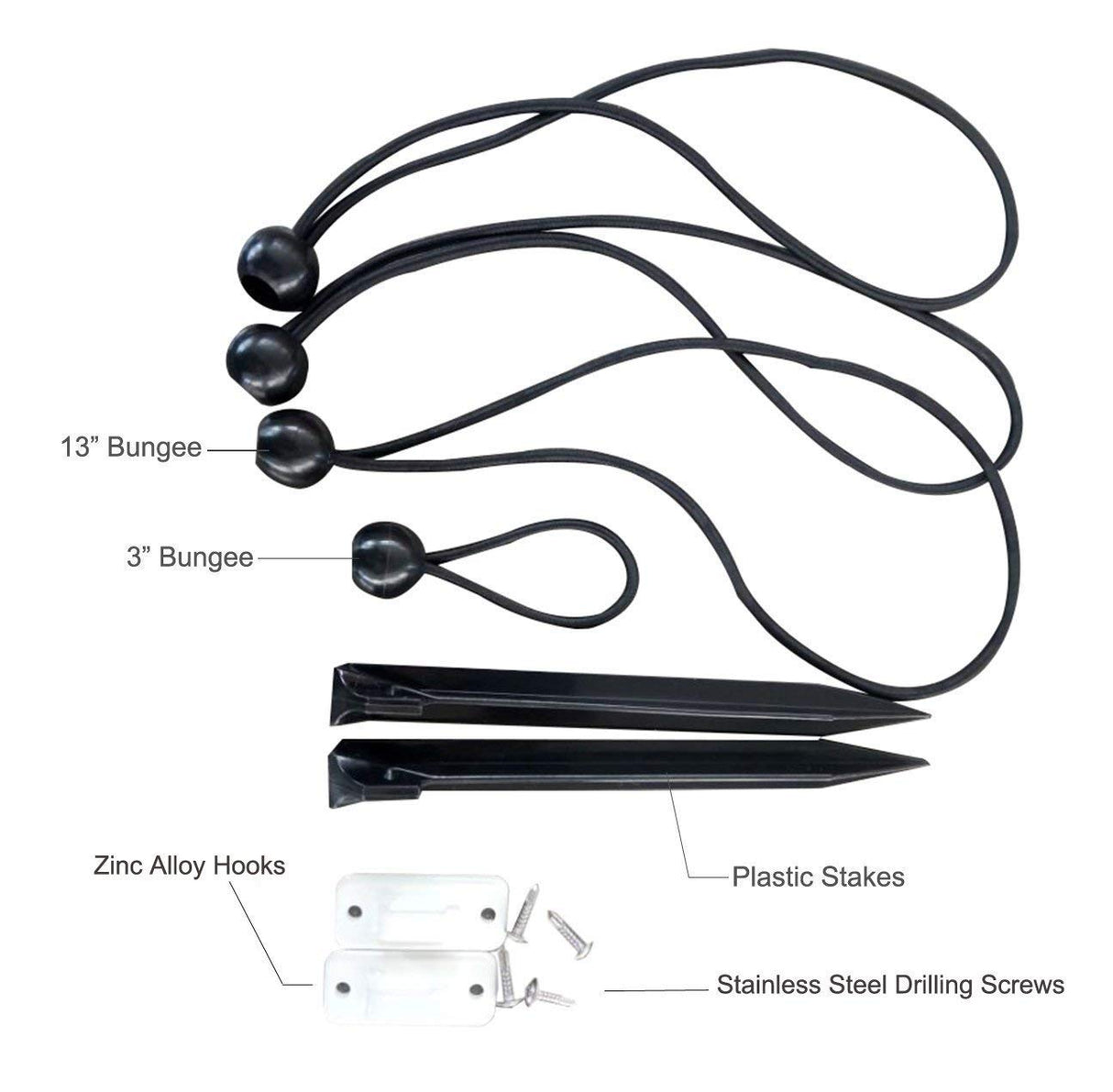 Tentproinc RV Awning Side Sun Shade Screen 9'X7' - Black Mesh Screen Sunshade Complete Kits Camping Trailer Awning Sun Shade Canopy UV Sun Blocker - 3 Year Warranty Tentproinc