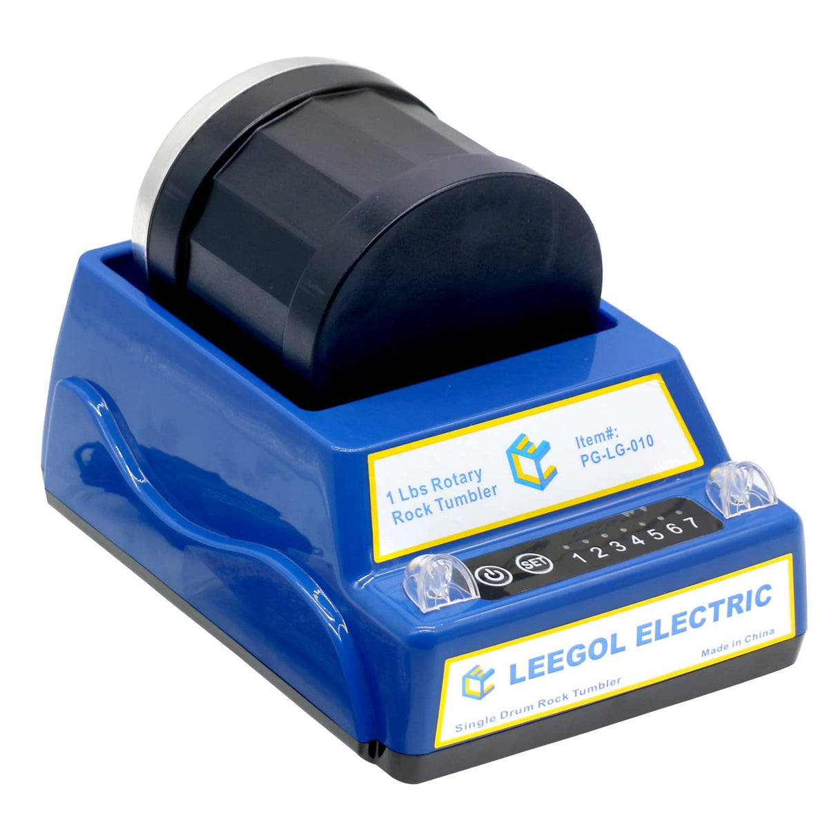 Leegol Electric 1LB Rock Tumbler – Rotary Rock Polisher with 7-Day Timer Leegol Electric
